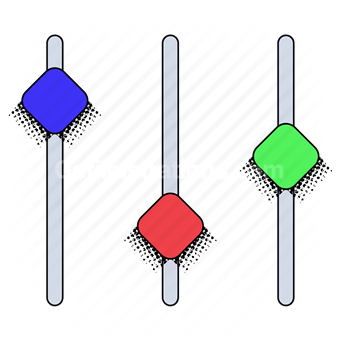 options, preferences, dials, increase, decrease, up, down